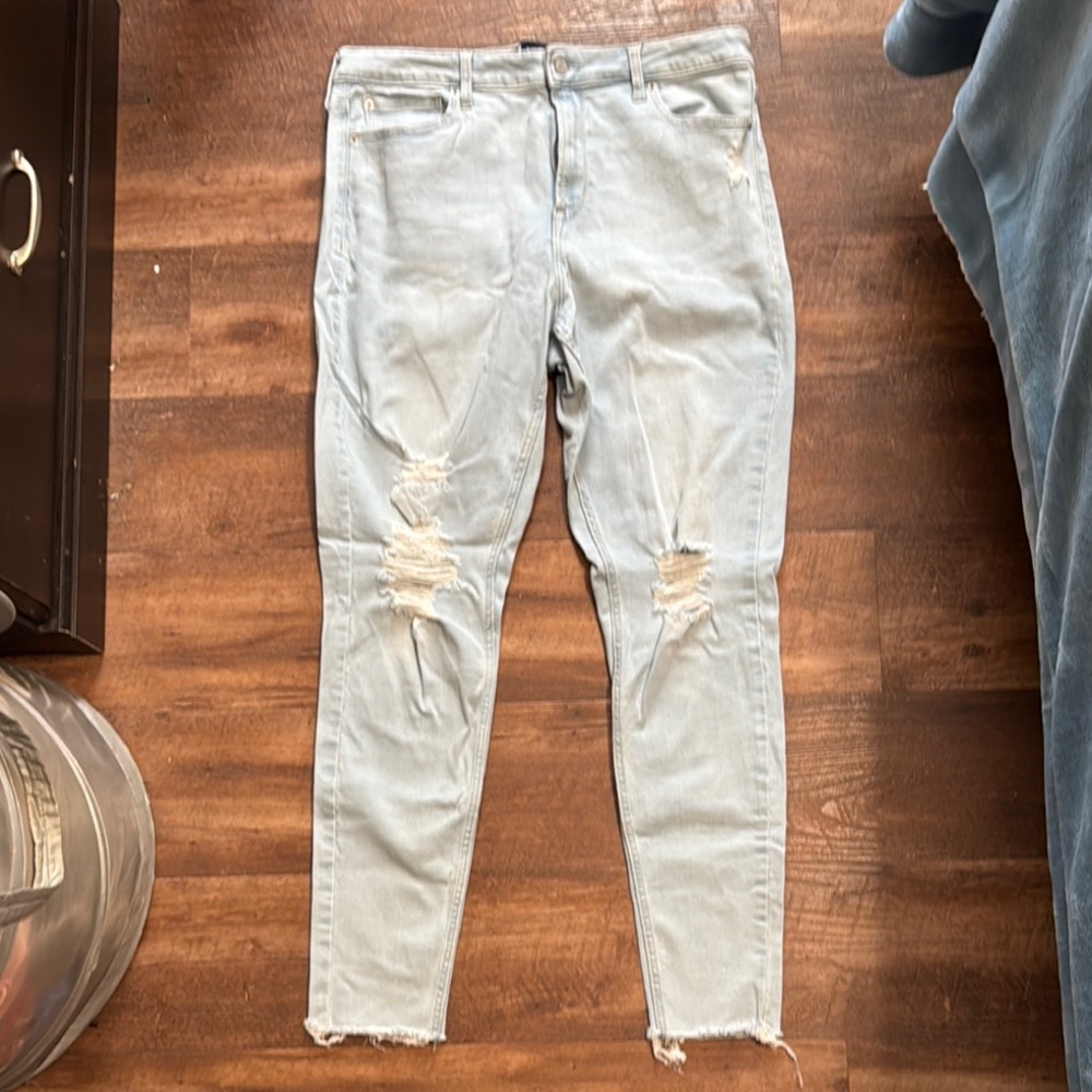Gap TALL Light Blue Distressed Skinny Jeans
